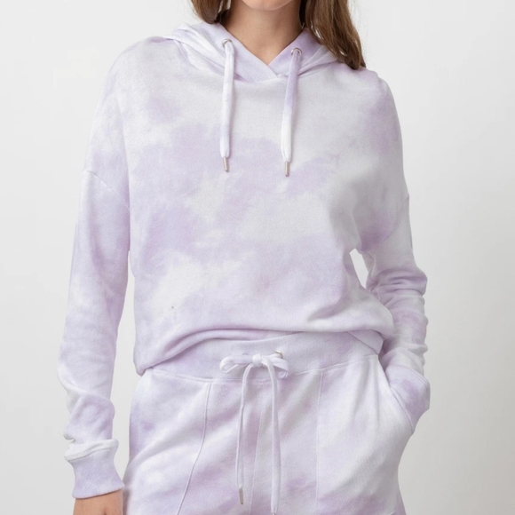 Rails Sweatshirt Pullover Hooded Cloud Tie Dye Cotton Modal Lavender M NWT - Picture 2 of 12